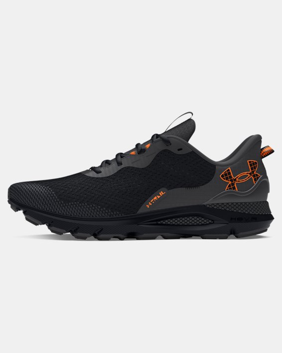 Unisex UA Sonic Trail Running Shoes in Black image number 5